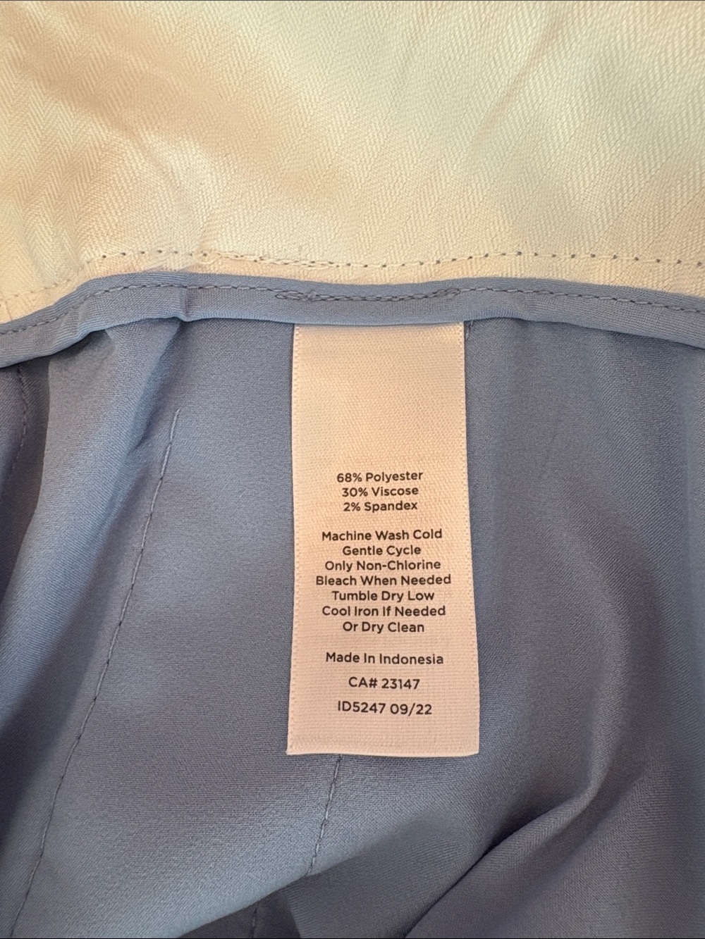 Talbots Light Blue Hampshire Ankle Pant - Picture 9 of 9